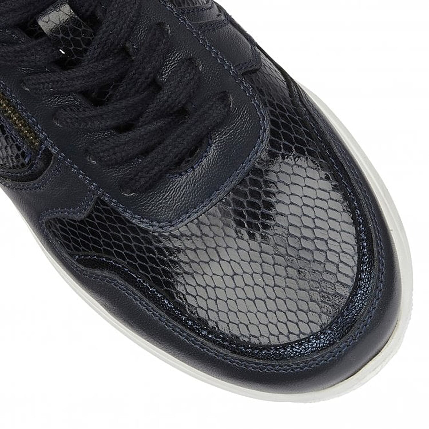 Lotus Stressless Black Pewter and Snake Leather Shira Casual Trainers