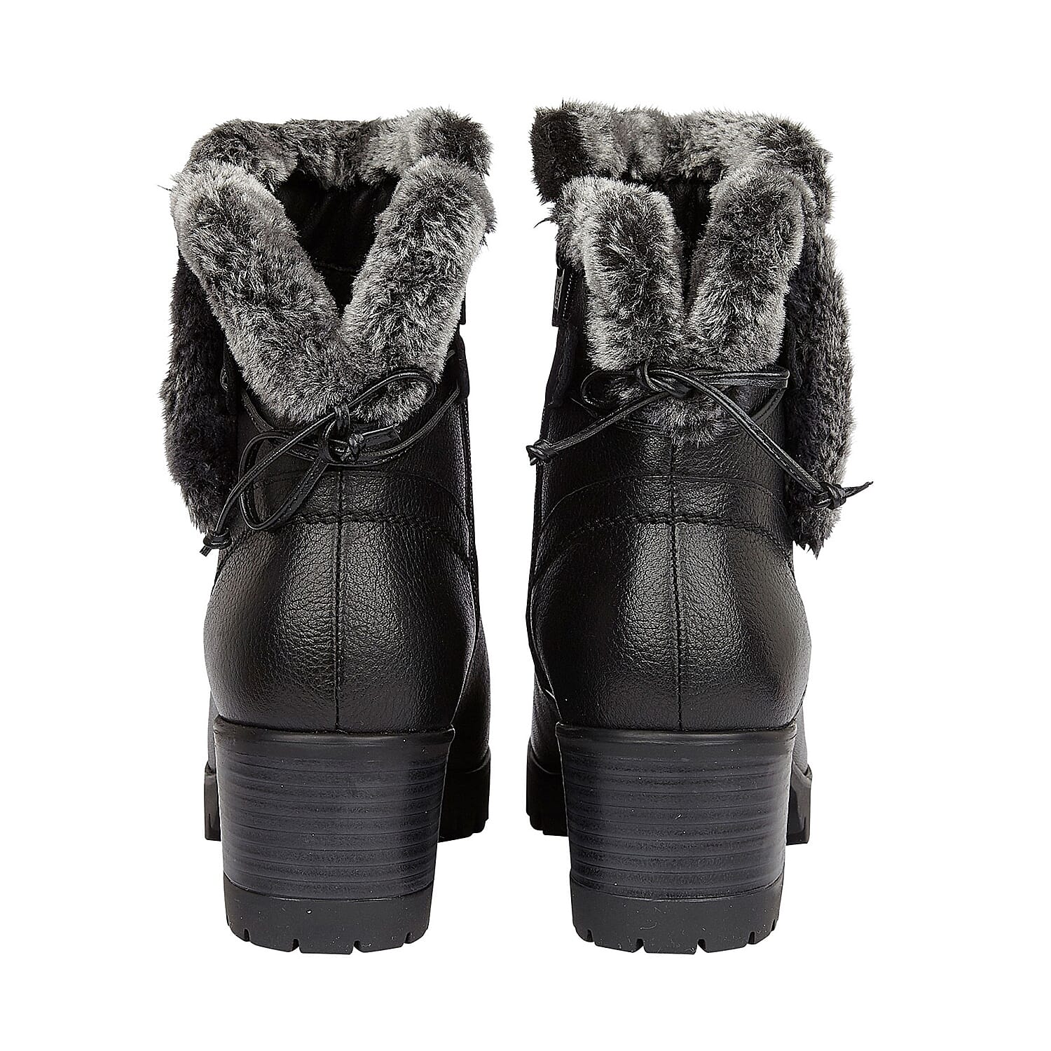 Lotus Stressless Black Leather Suzy Ankle Boots (Size 3)