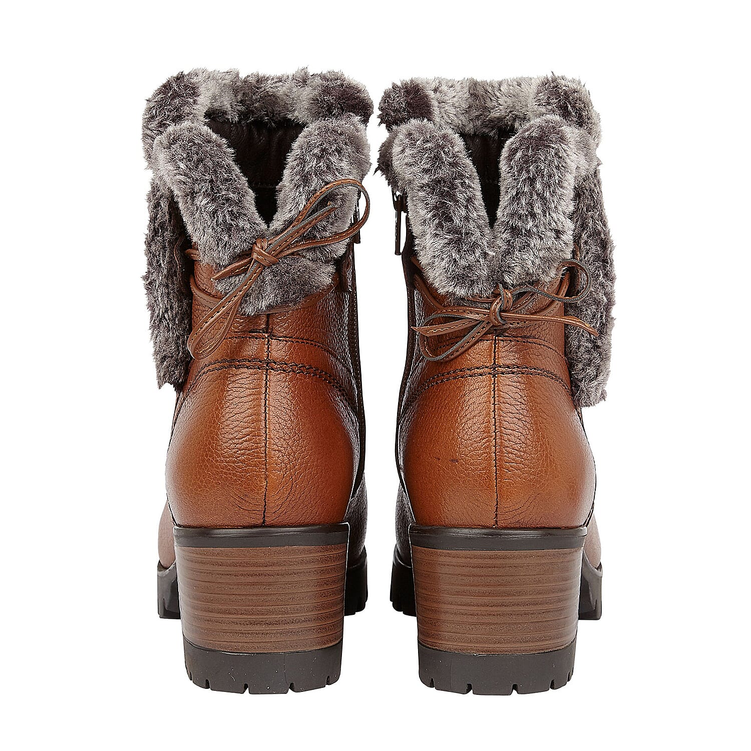 Lotus Stressless Tan Leather Suzy Ankle Boots (Size 3)