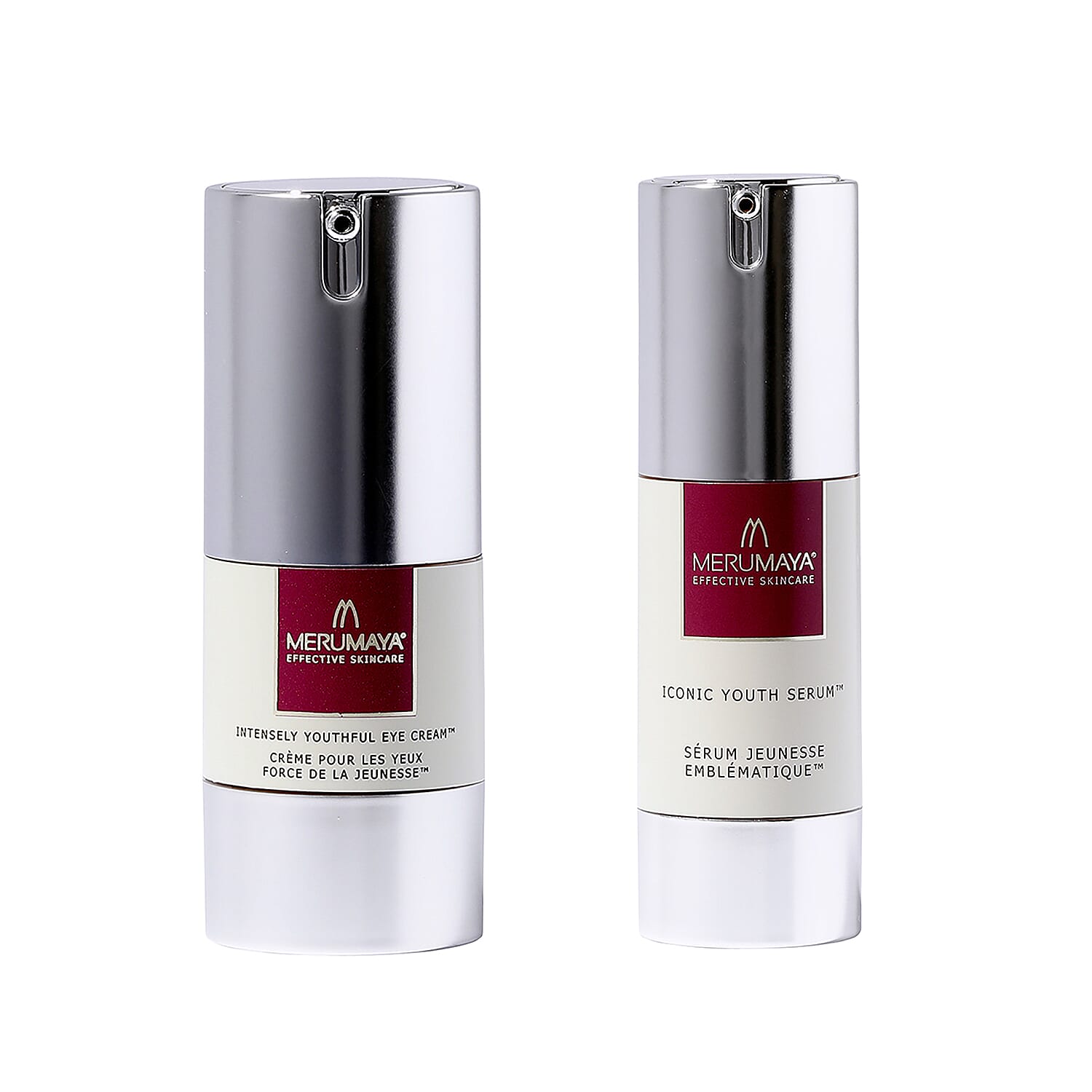 MeruMaya: Iconic Youth Serum - 30ml & Eye Cream - 15ml (With Free Exfoliating Toner & Cleansing Paste - 25ml)