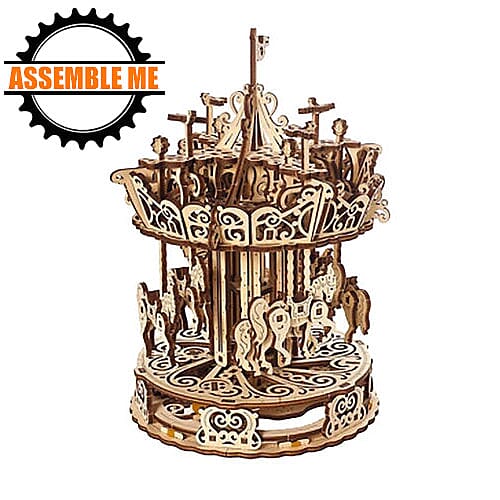 UGears Mechanical Carousel Wooden Model Kit