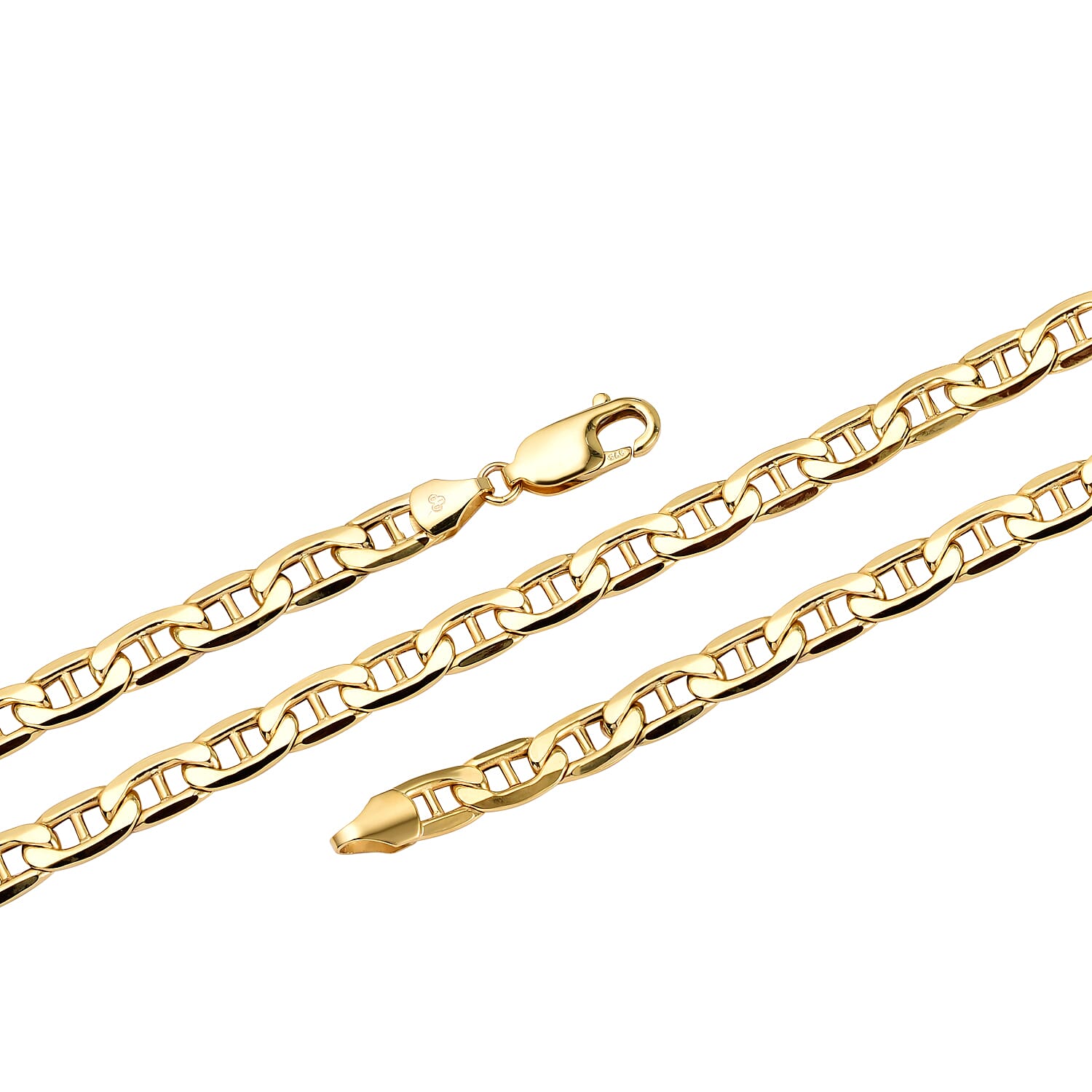 Italian Made - 9K Yellow Gold Rambo Necklace (Size 22), Gold Wt. 12.20 Gms