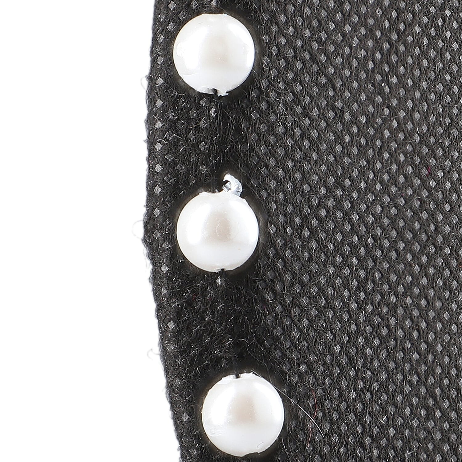 Table & Wall Jewellery Holder with Beaded Border (Colour- Black; Dimension- 25.5 x 25.5 x 7 cm.; Weight- Approx 550 grms.)