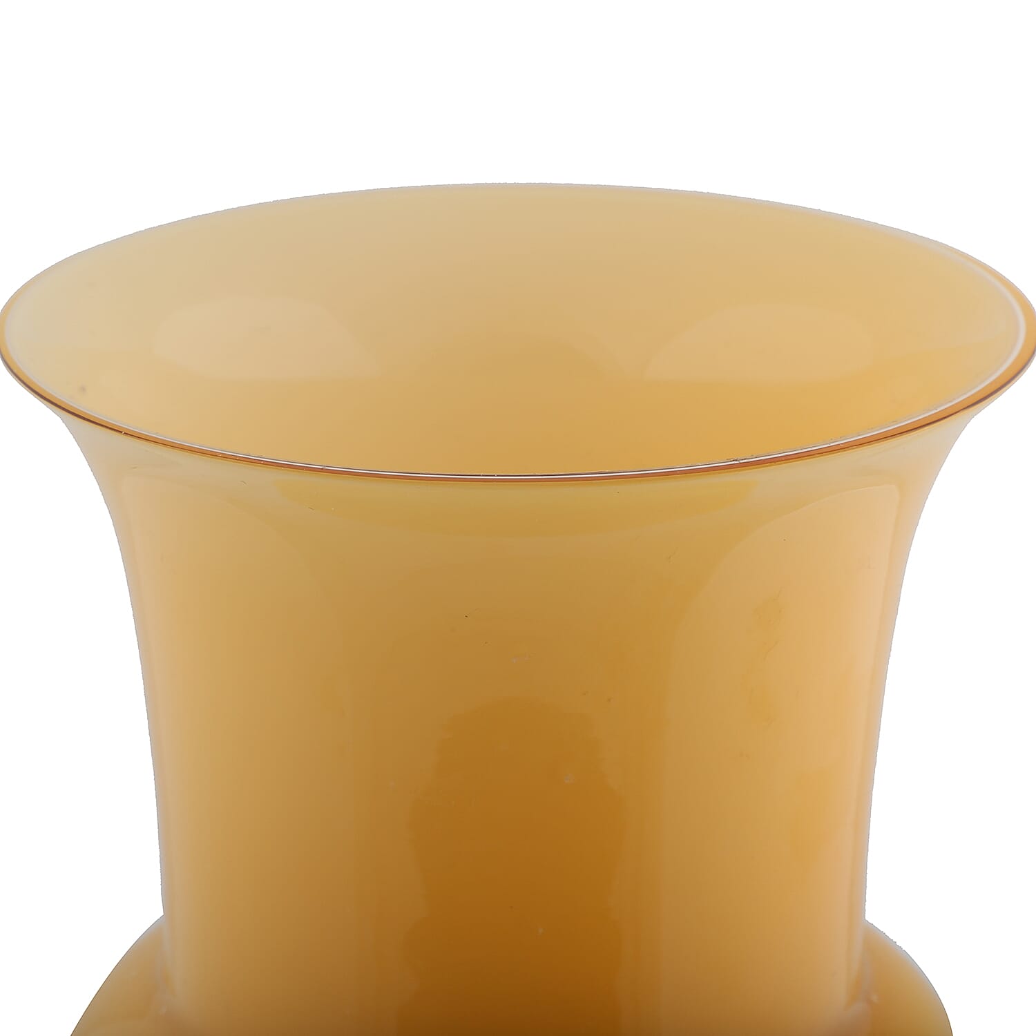 Made In Italy - Authentic Murano Glass Vase -  Mustard