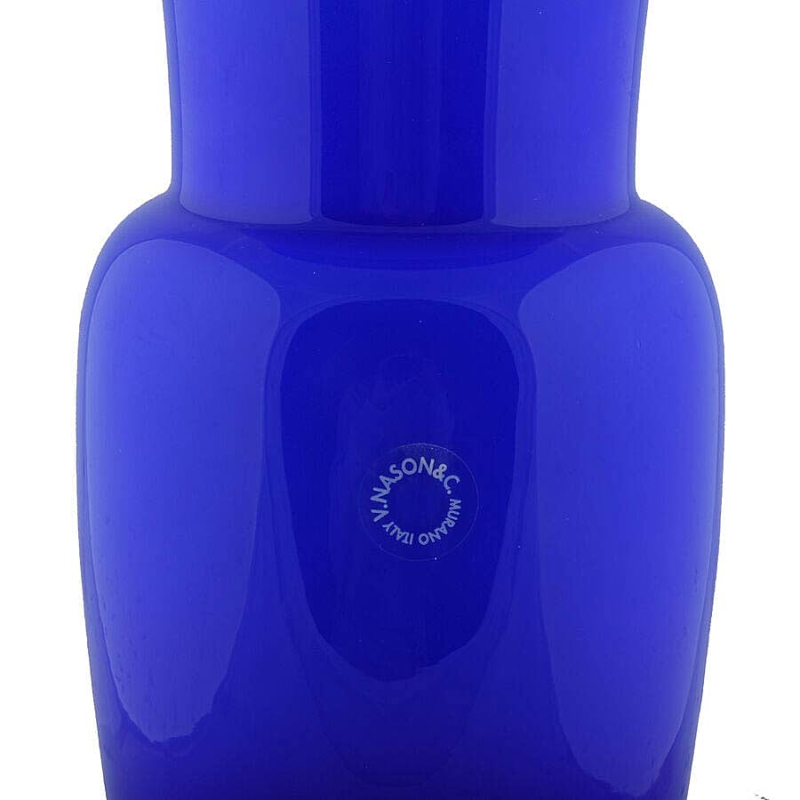 Made In Italy - Authentic Murano Glass Vase -  Cobalt Blue