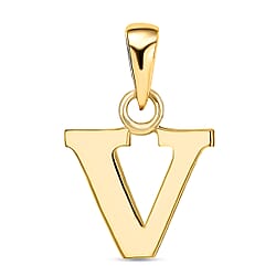 9K Yellow Gold Initial V Pendant