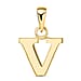 9K Yellow Gold Initial V Pendant