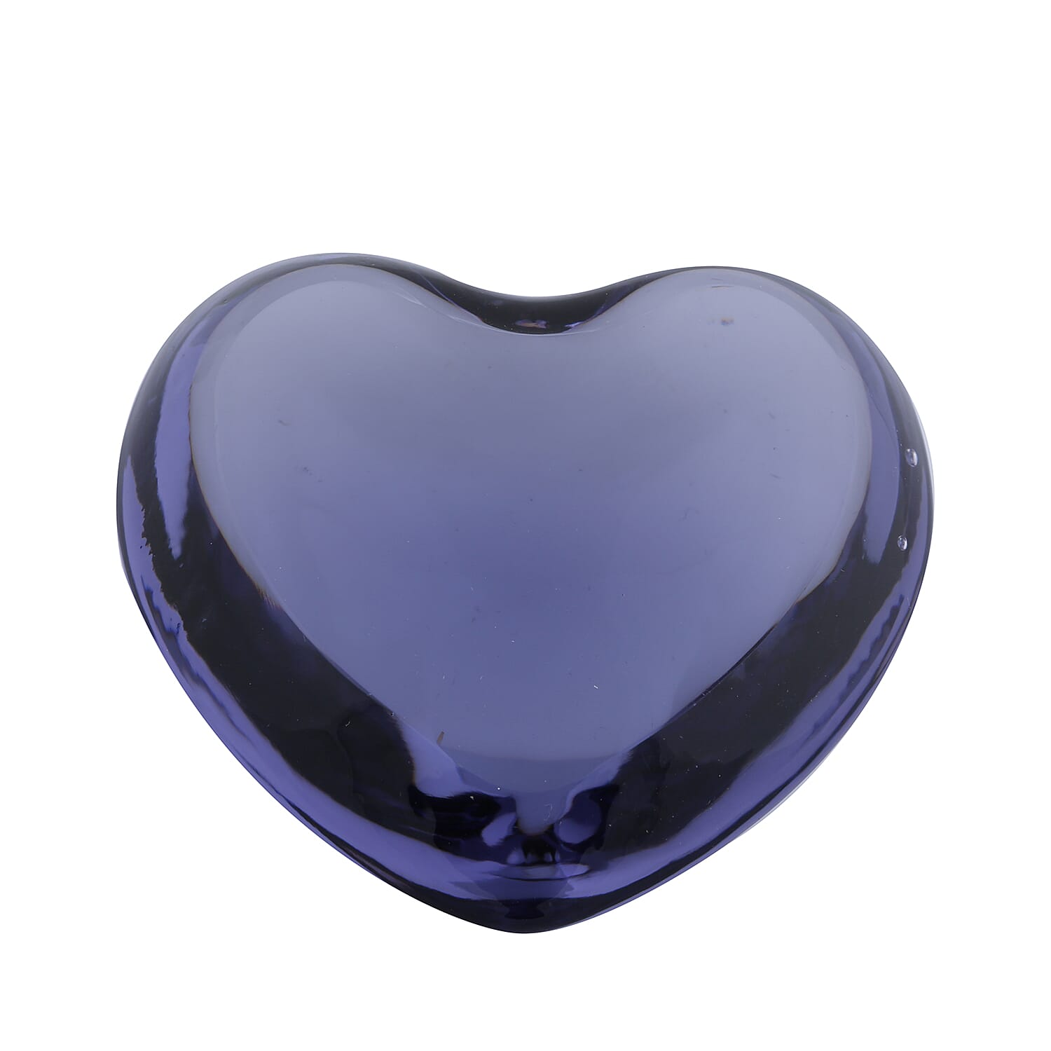 Made In Italy - Authentic Murano Glass Heart Shape Figurine - Purple
