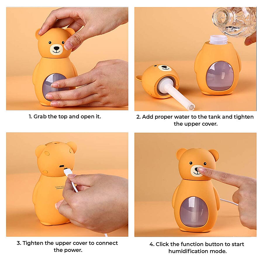 Damo Bear Humidifier in Orange