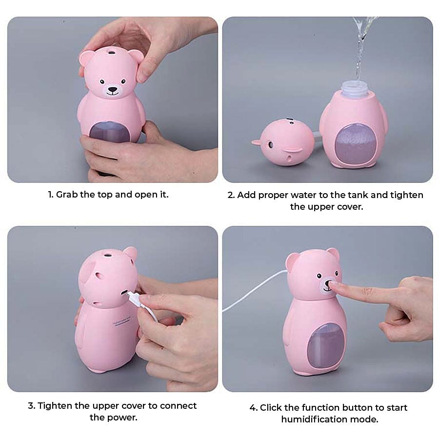 Damo Bear Humidifier in Pink