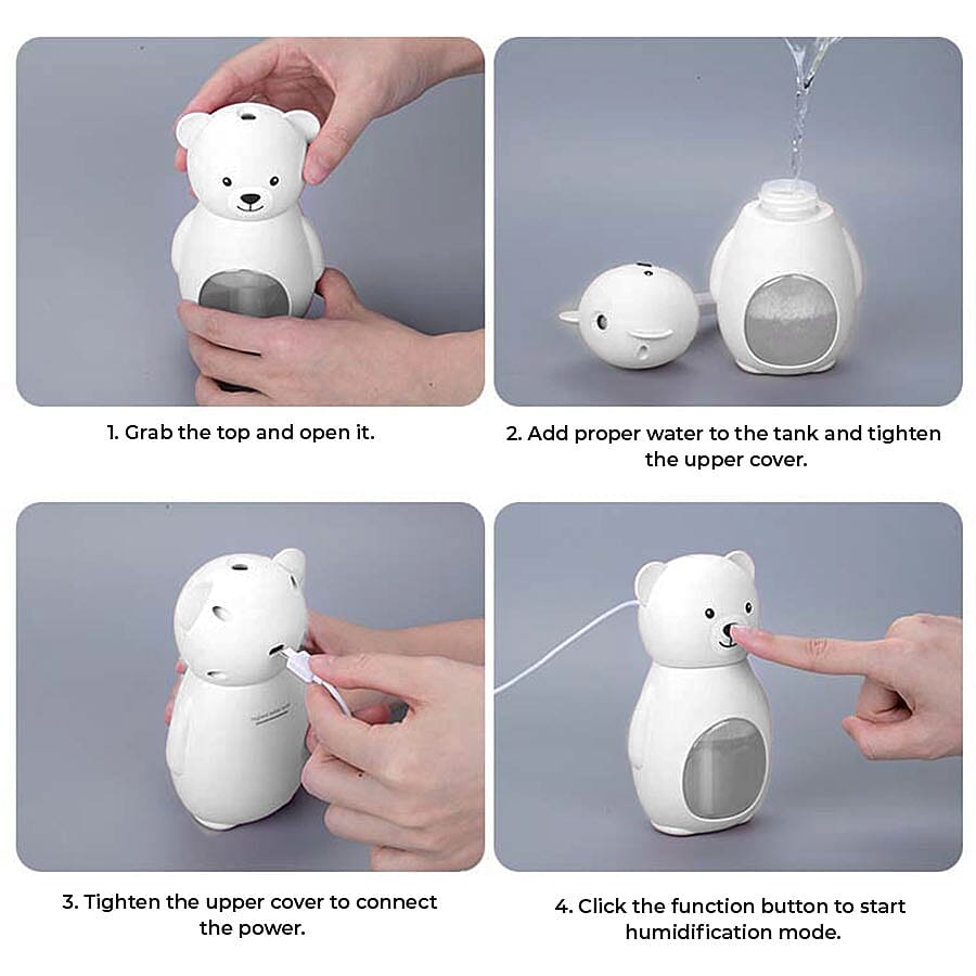 Damo Bear Humidifier in White