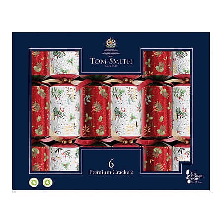 Tom Smith Traditional Foliage Premium Christmas Crackers x 6