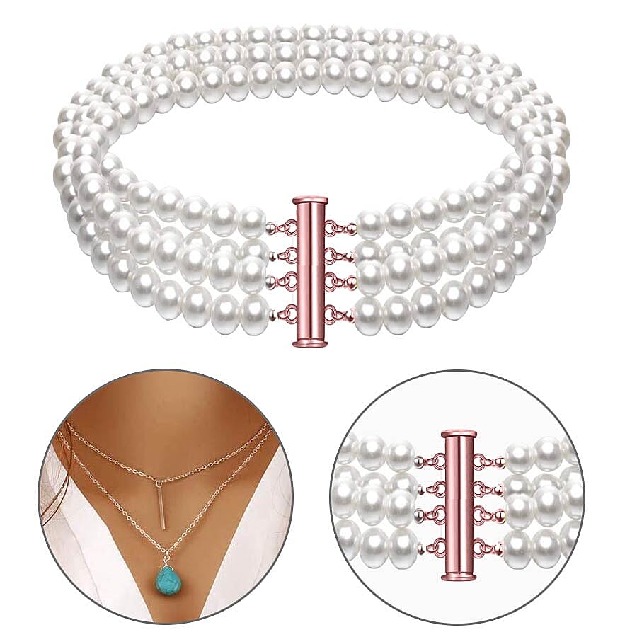 Rose Gold Overlay Sterling Silver Multi Necklace Separater