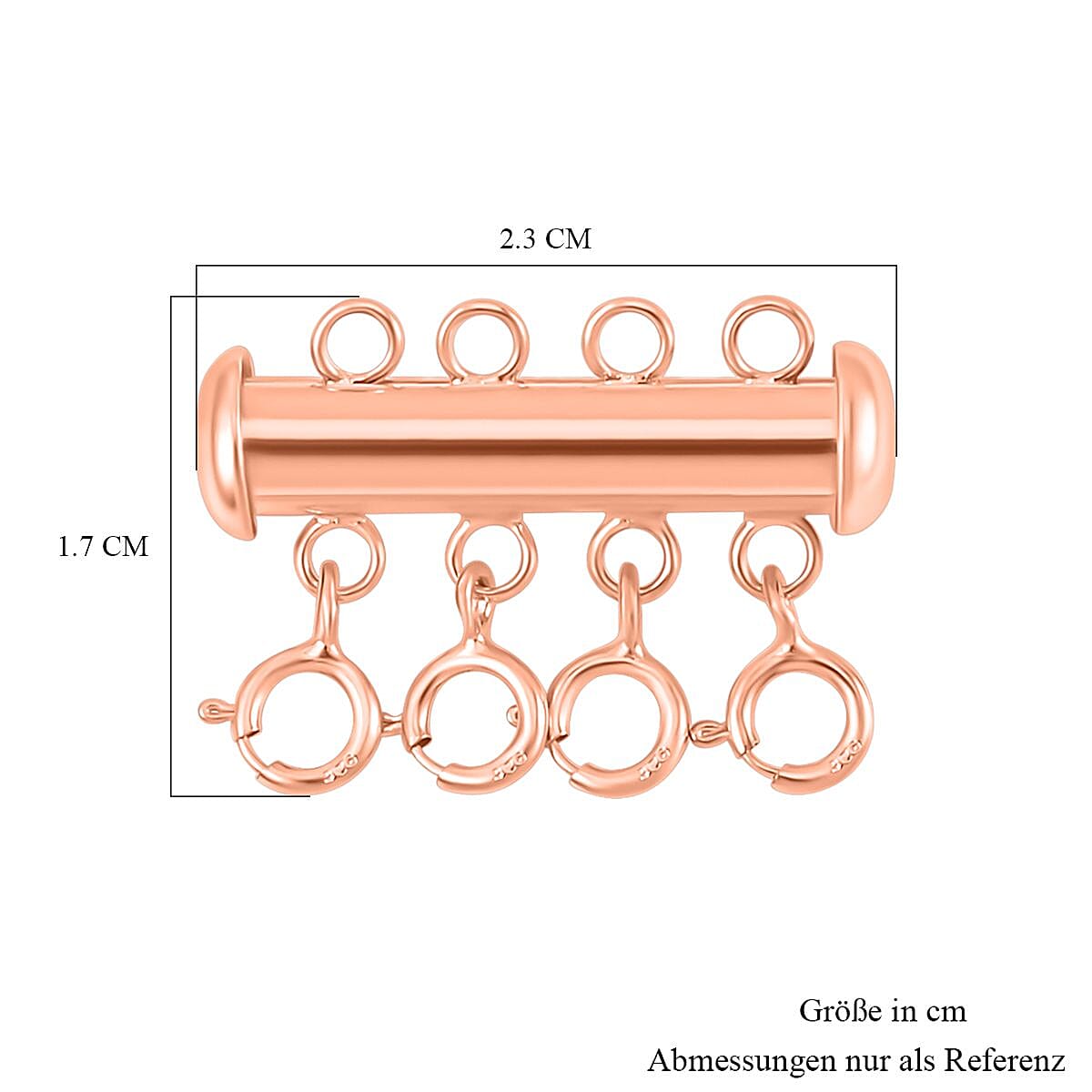 Rose Gold Overlay Sterling Silver Multi Necklace Separater