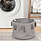 100% Cotton Braided Multipurpose Grey Basket With Tassels (45x45x30cm)