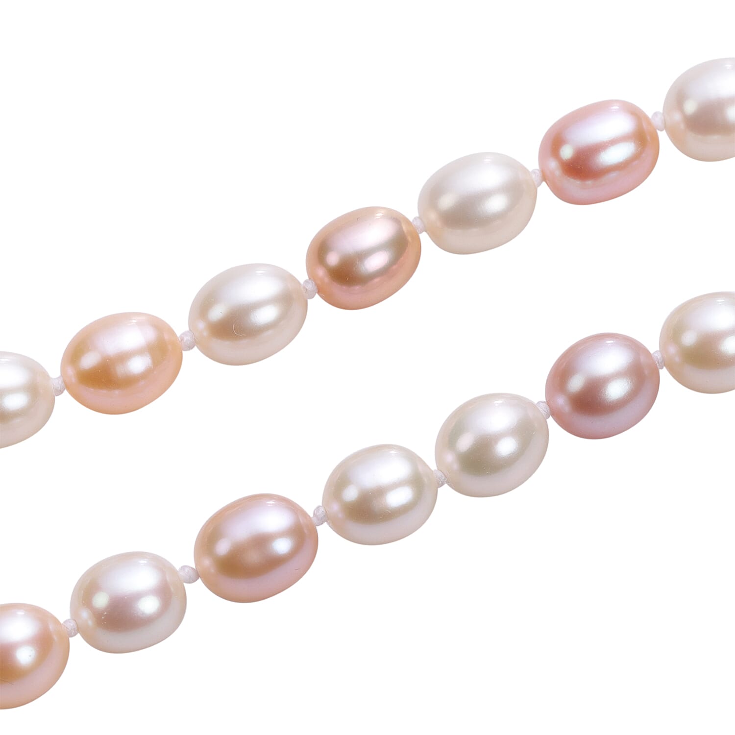 Multi Colour Freshwater Pearl Necklace (Size 20) with Magnetic Lock in Sterling Silver