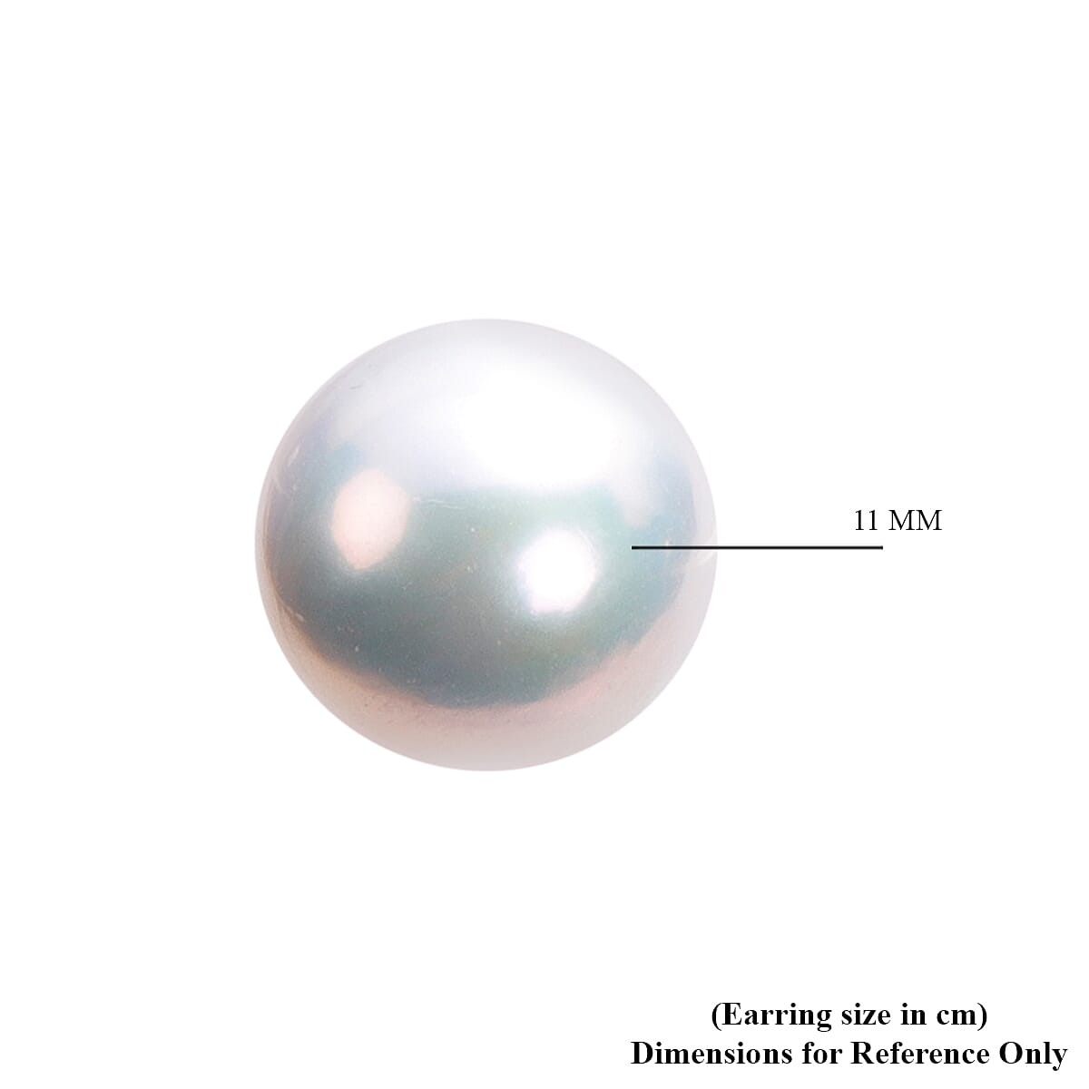 RHAPSODY 950 Platinum Edison White Pearl Stud Earrings (with Push Back)