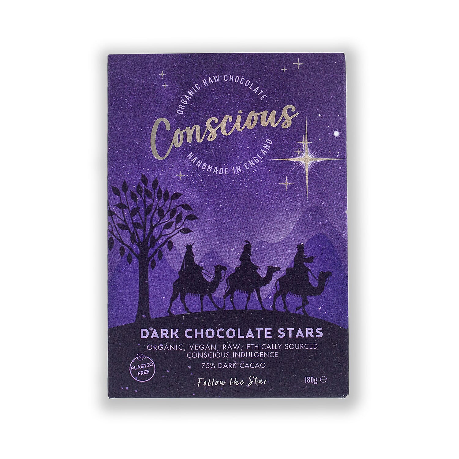 The Raw Chocolate Company Dark Chocolate Stars Gift Box