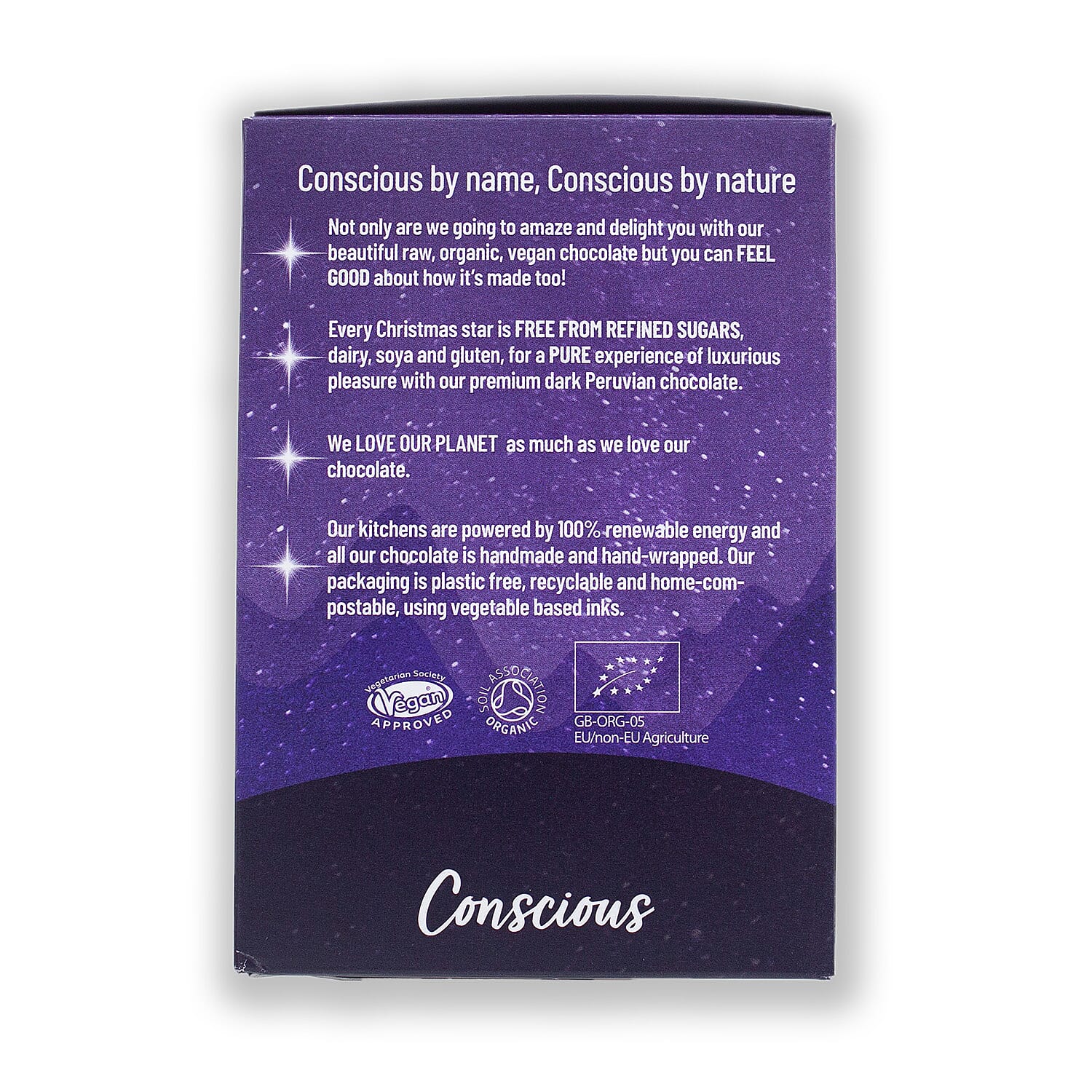 The Raw Chocolate Company Dark Chocolate Stars Gift Box