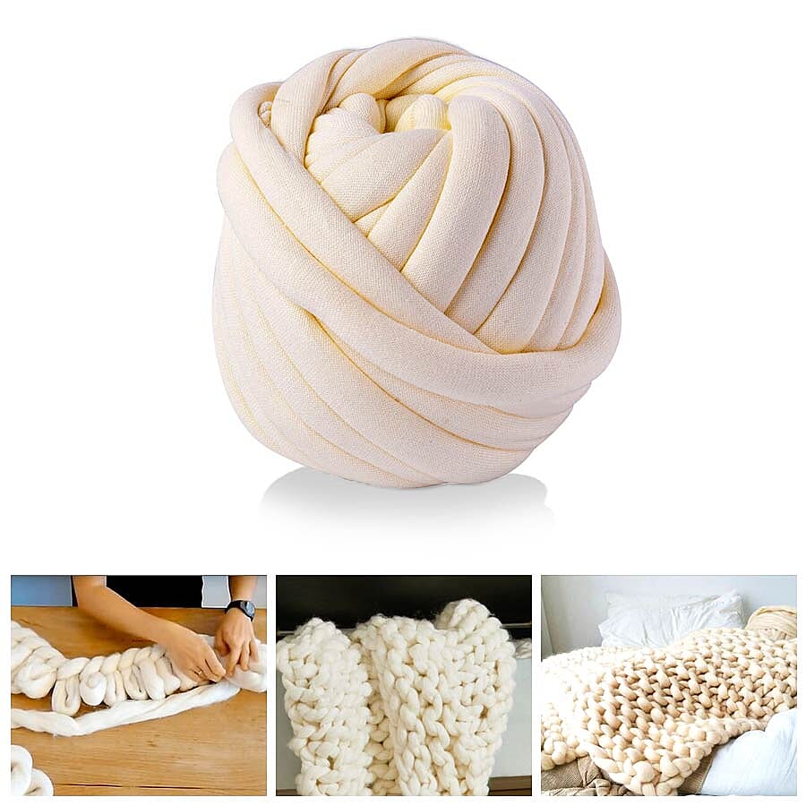 100% Cotton Filled Thick Rope in Beige (760cm)