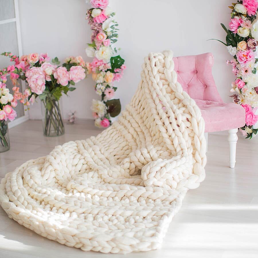 100% Cotton Filled Thick Rope in Beige (760cm)