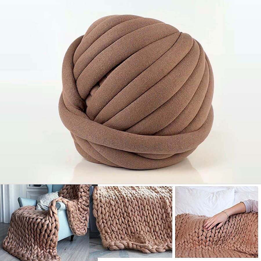 100% Cotton Filled Thick Rope in Brown (760cm)