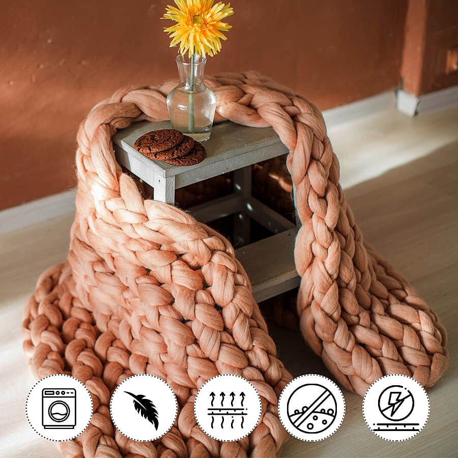100% Cotton Filled Thick Rope in Brown (760cm)