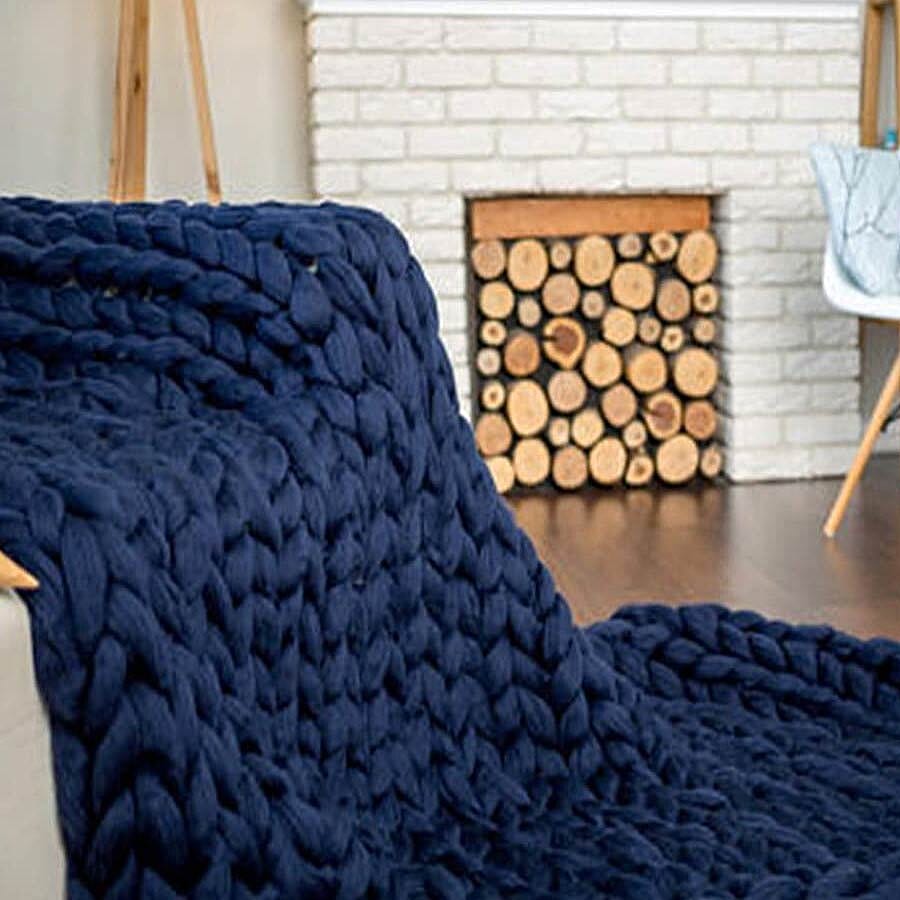100% Cotton Filled Thick Rope in Dark Blue (760cm)