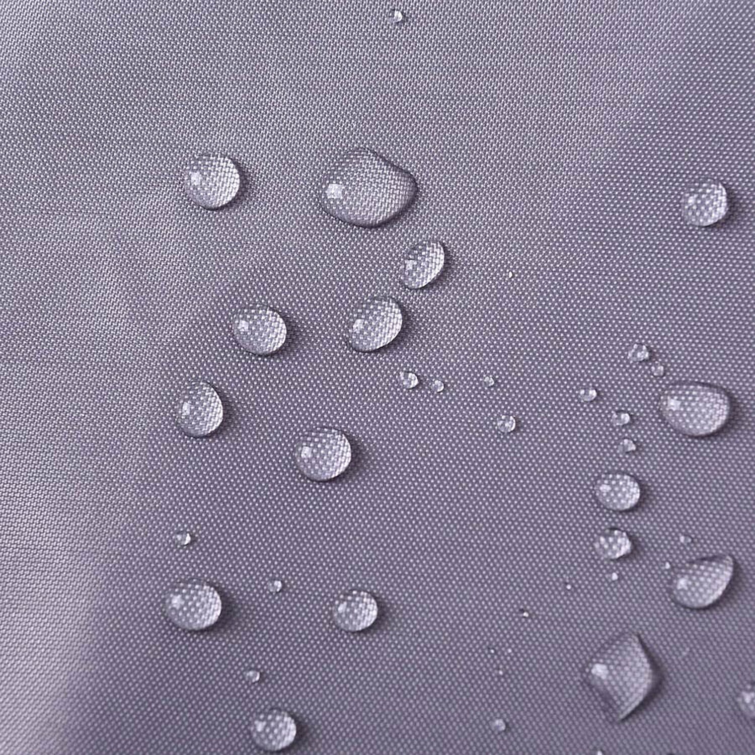 Grey Colour Waterproof Shower Curtain with 12 Hooks (180x180cm)
