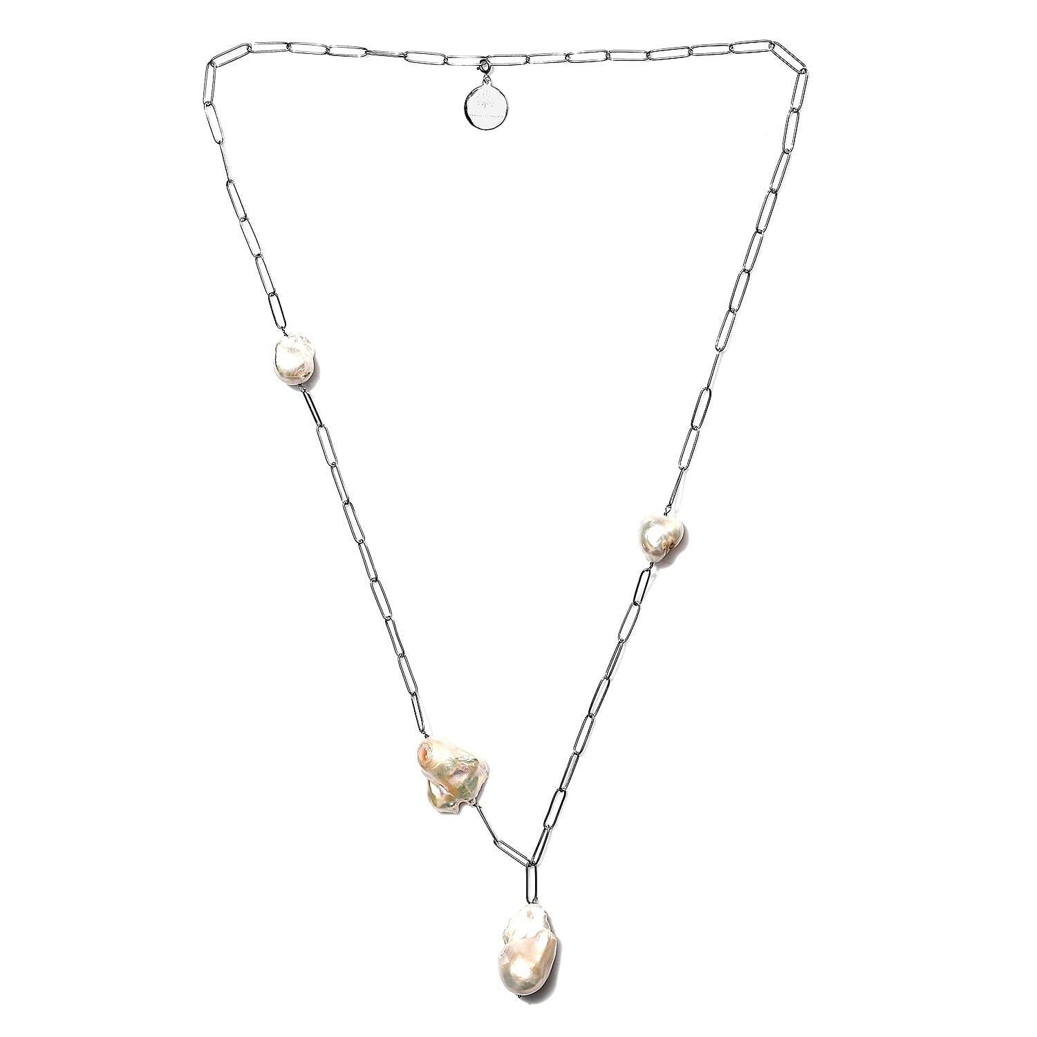 Sundays Child - Freshwater Pearl Necklace (Size 31) with Charm in Sterling Silver