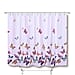 White Waterproof Shower Curtain with Butterfly Pattern and 12 Hooks (180x180cm)