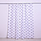 White Waterproof Shower Curtain with Shark Pattern and 12 Hooks (180x180cm)