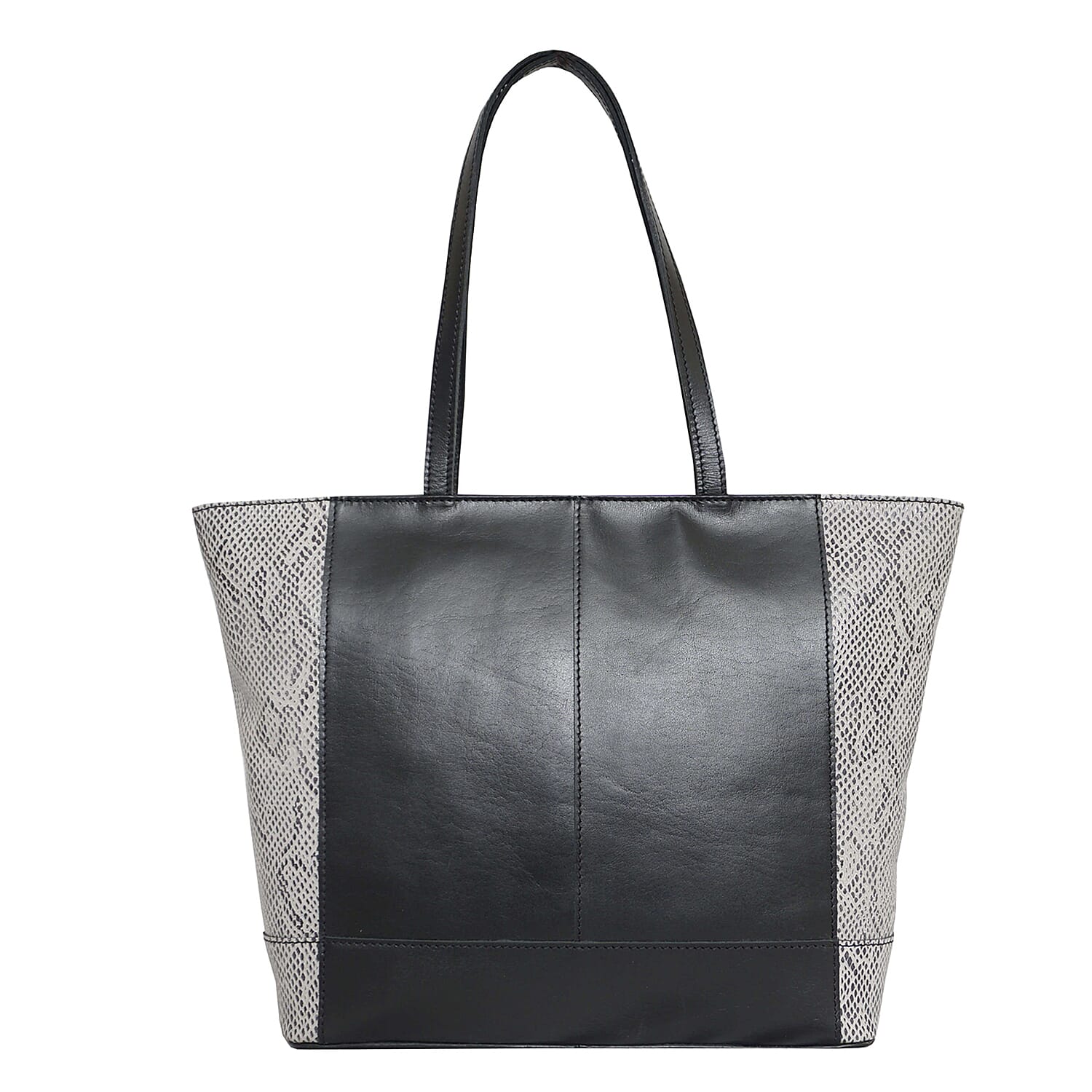 Assots London Animal Print Leather Tote Bag (Size 39x29x10.5cm) - Tan