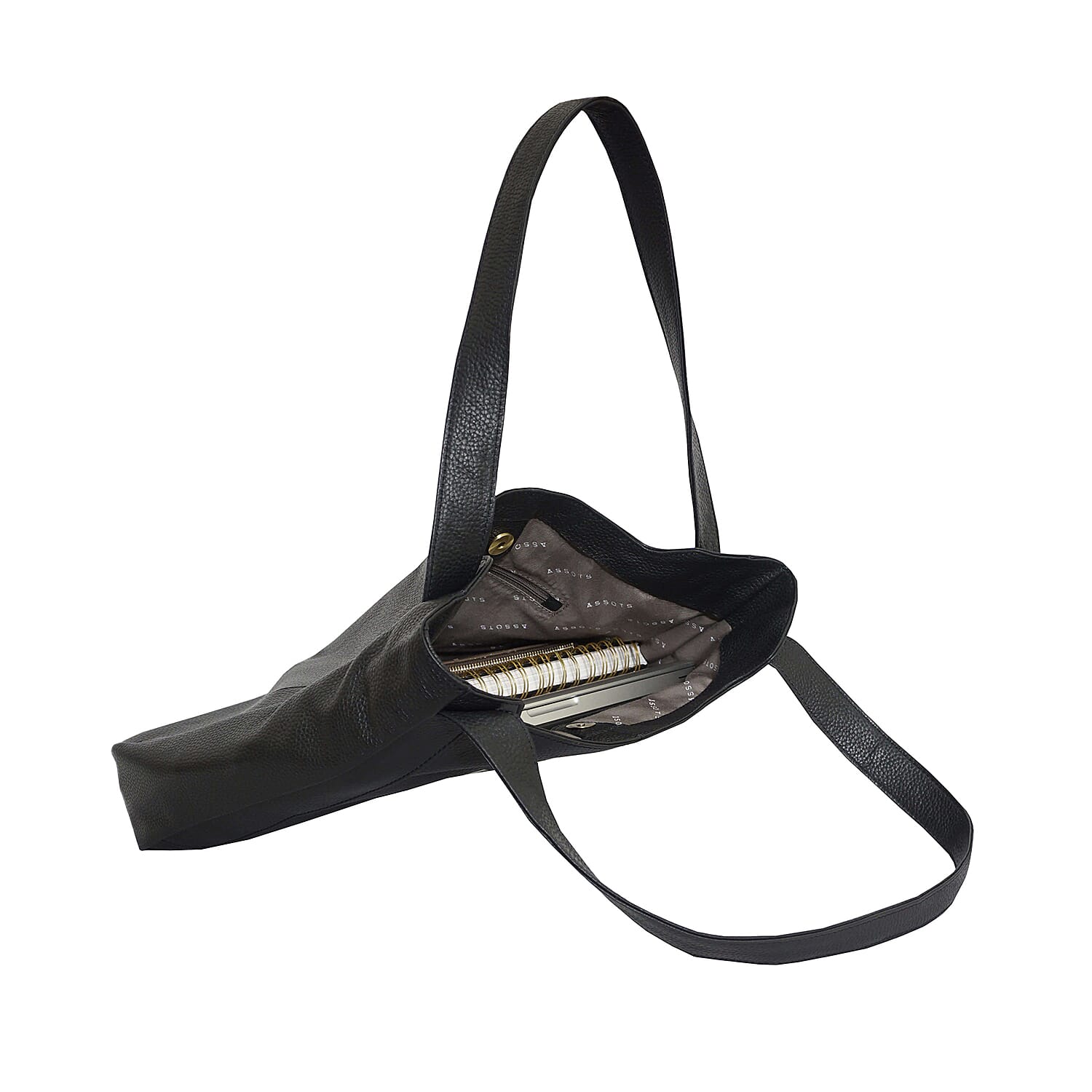 Assots London Harriet Genuine Leather Slouchy Hobo Bag (Size 35x29x7cm) - Green