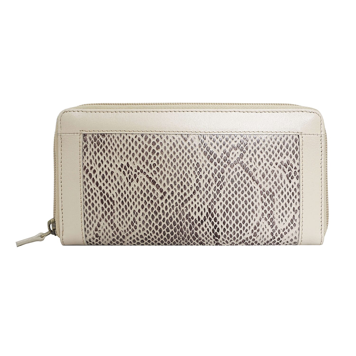 Assots London Animal Print Leather Purse (Size 21x12x2cm) - Nude