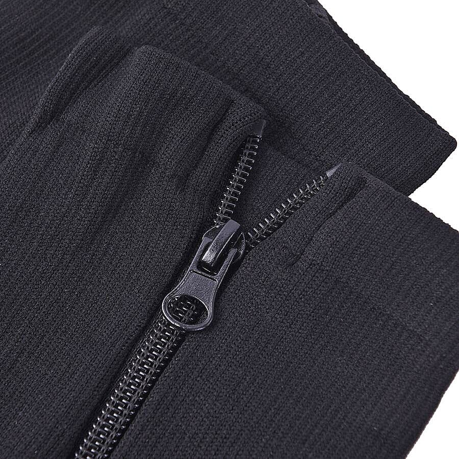 Pack of 2 Pairs Compression Zipper Socks (Size S/M - 5 to 8) - Black