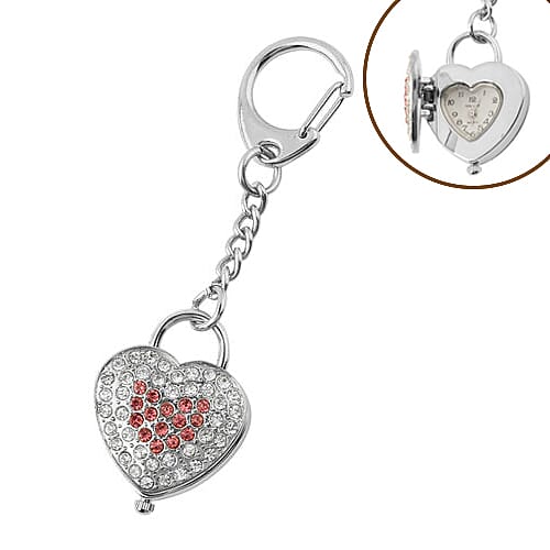 Thomas Calvi - Sparkling Heart Pocket Watch With Chain
