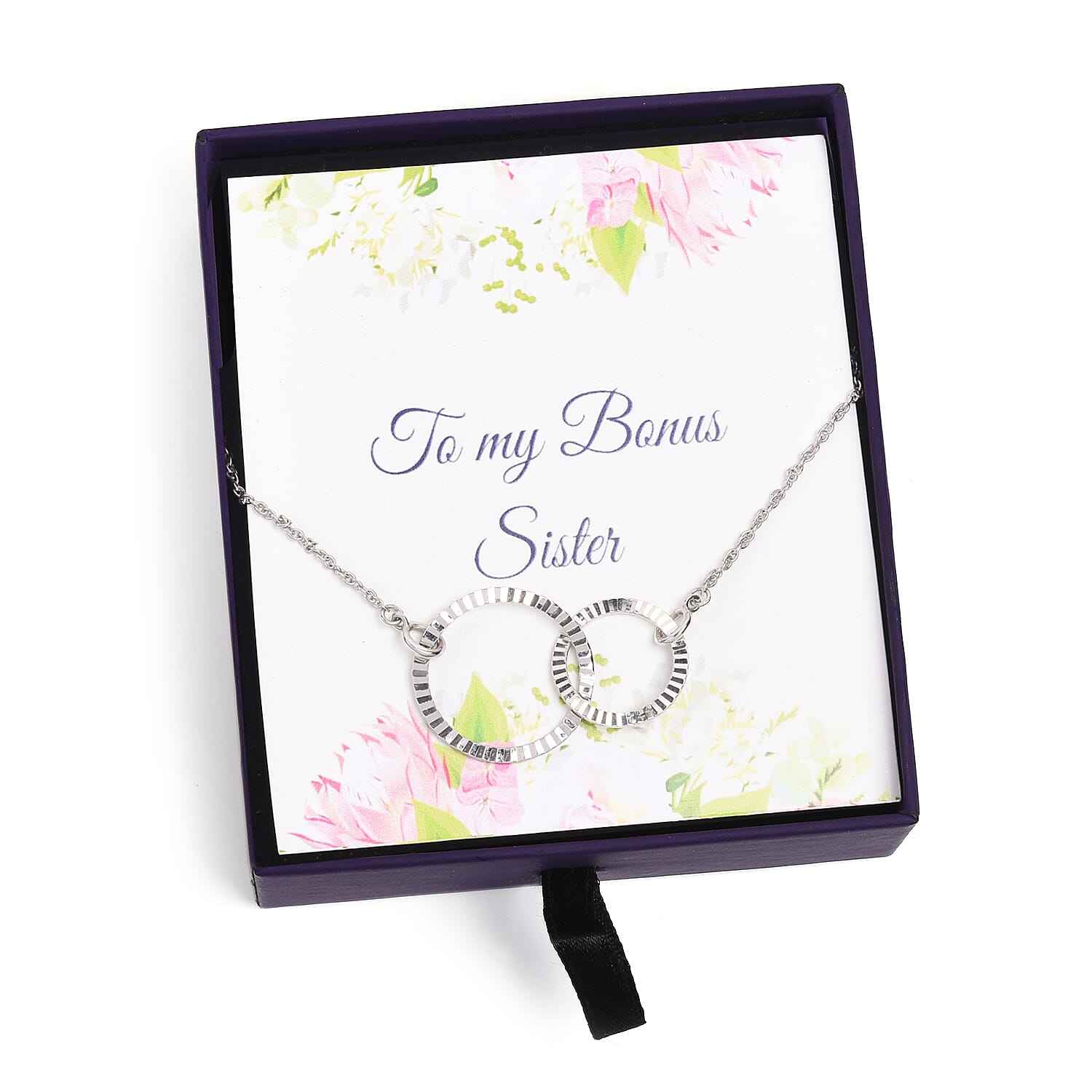 Platinum Overlay Sterling Silver Inter-Loop Necklace (Size 18)