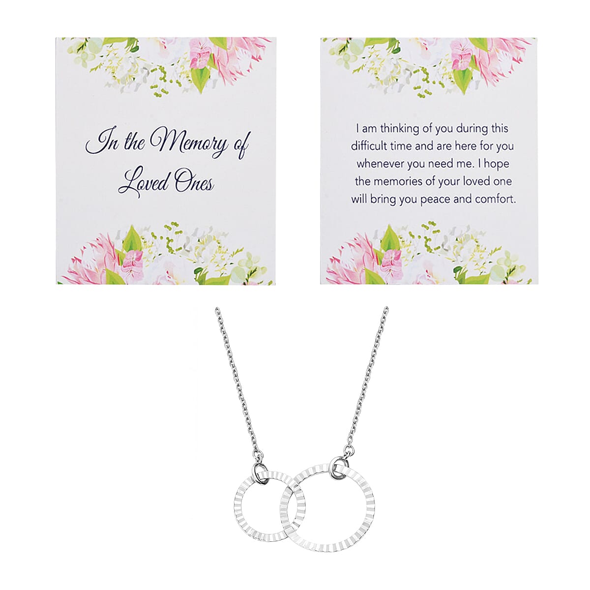 Platinum Overlay Sterling Silver Inter-Loop Necklace (Size 18)