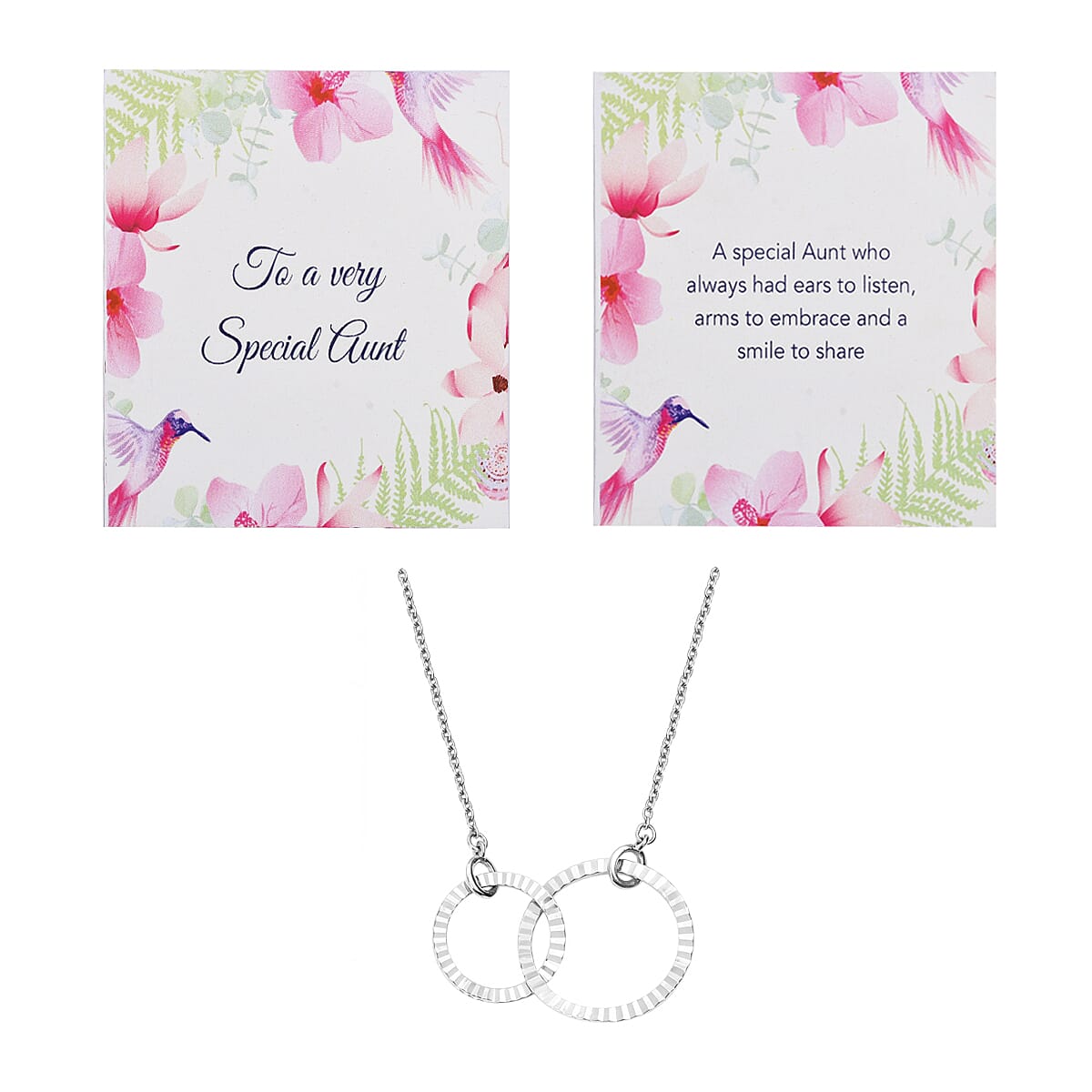 Platinum Overlay Sterling Silver Inter-Loop Necklace (Size 18)