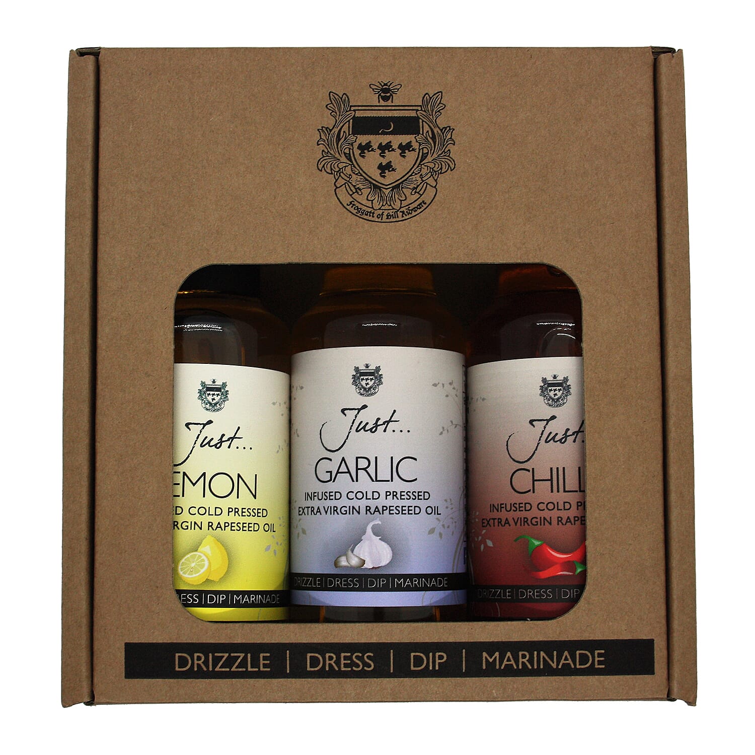 Just Oil 3x100ml Gift Pack (Chilli,Lemon,Garlic)