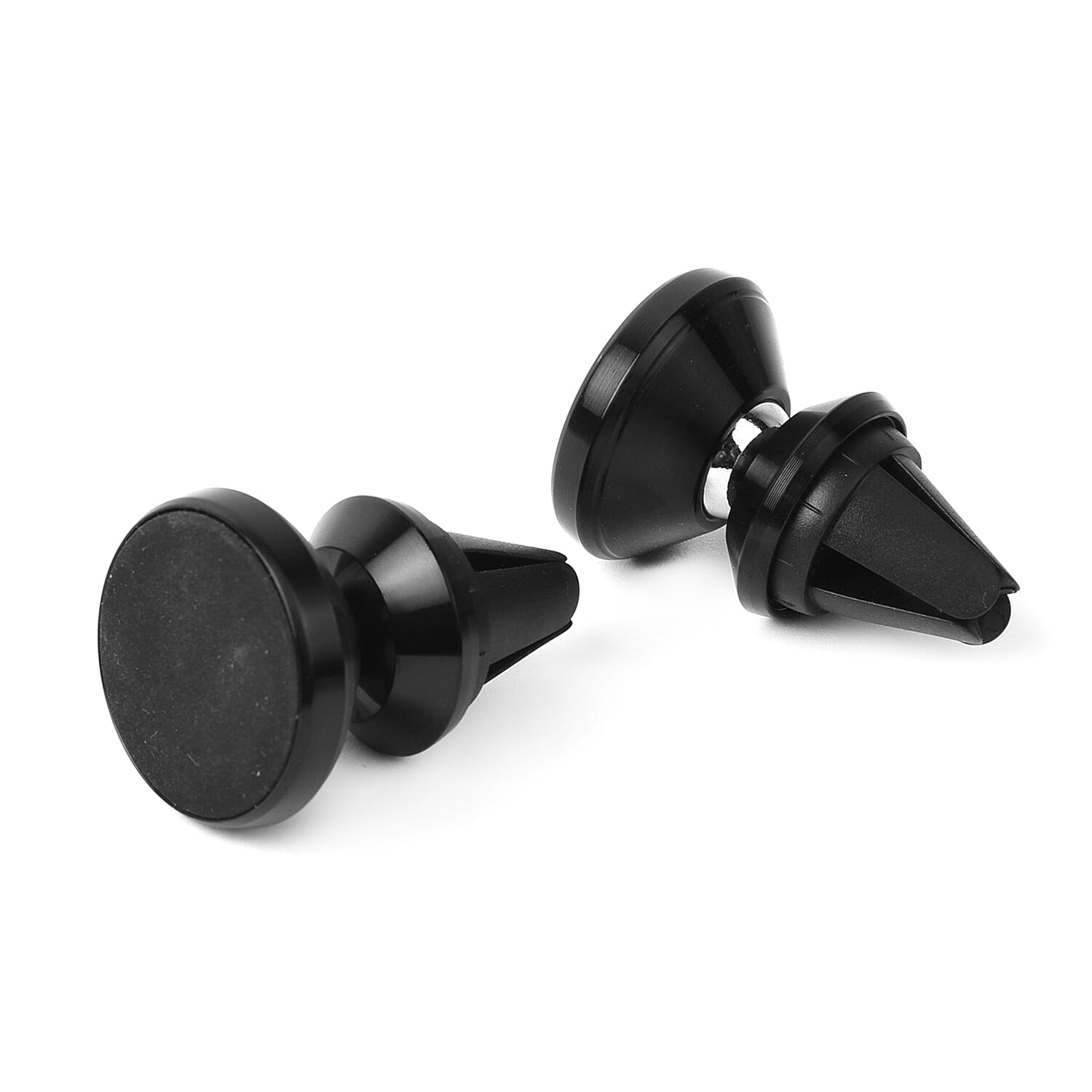 Set of 2 - Mobile Phone 360 Degree Rotatable Magnetic Suction Bracket (Size 5x3x3 cm) - Black