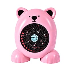 Cute Portable Pink Bear Heater Fan - 360W - 19cm High
