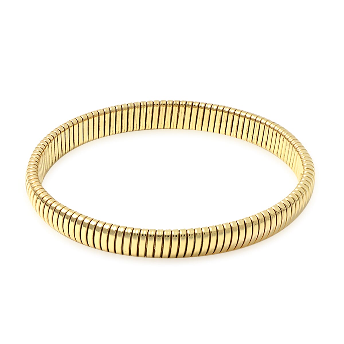 Viale Argento Yellow Gold Overlay Sterling Silver Bracelet (size 8)