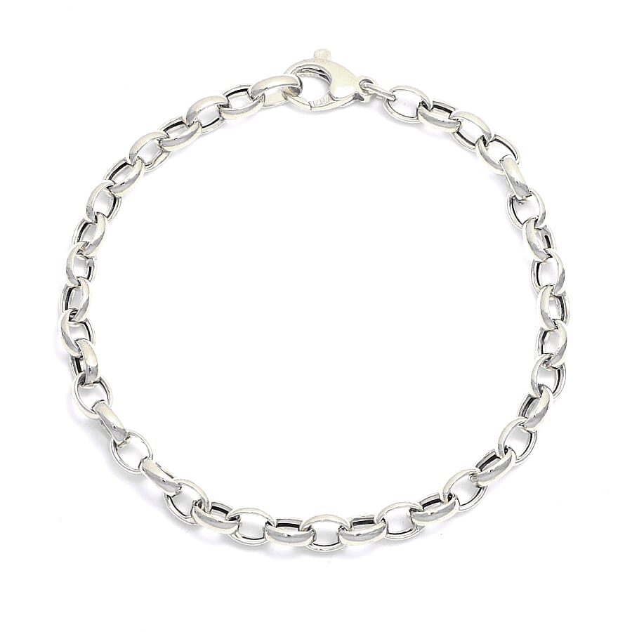 Viale Argento Sterling Silver Link Bracelet (Size 8)