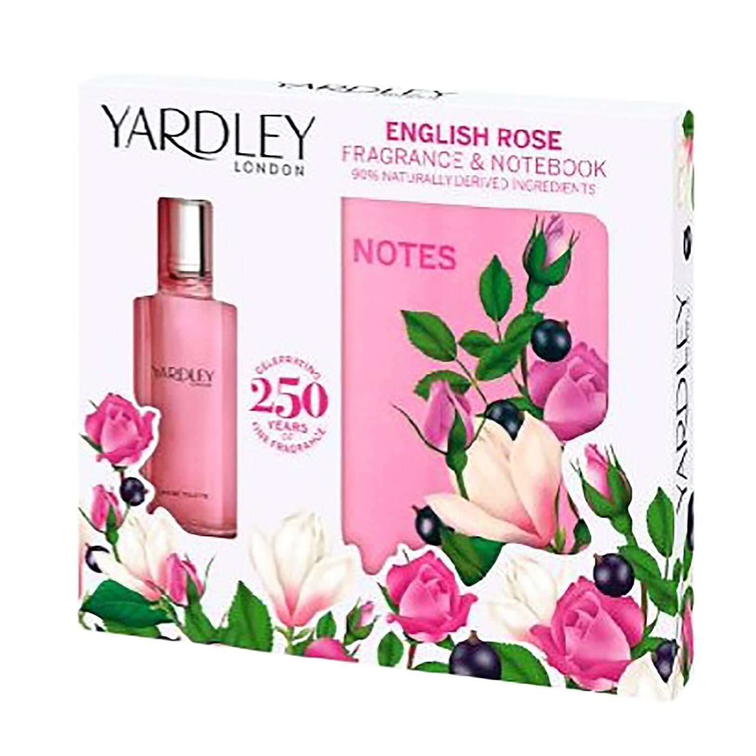 Yardley- English Rose Set (Incl. Eau De Toilette - 50ml & A5 Notebook)