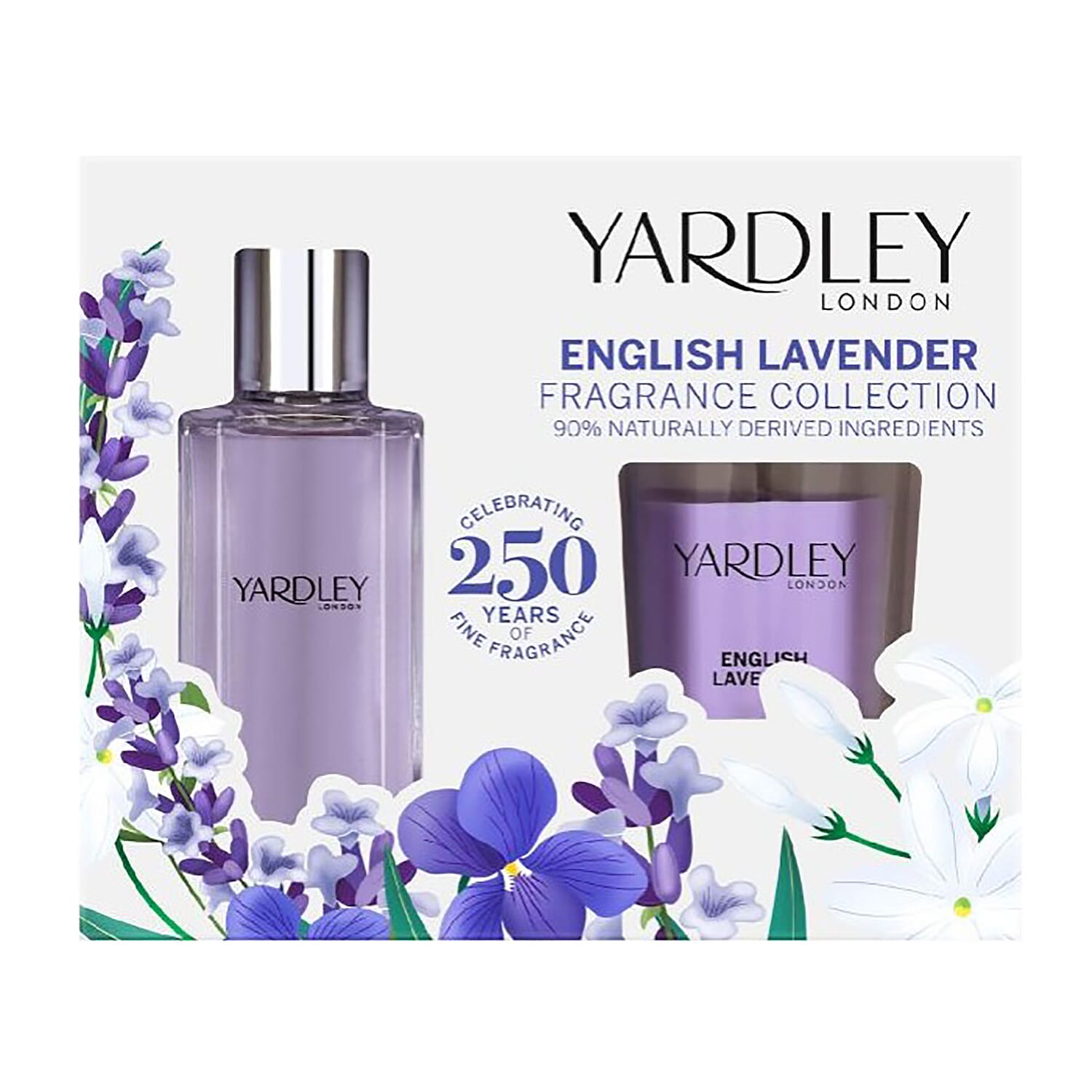Yardley- Lavender Set (Inc. Eau De Toilette - 50ml & Candle - 120g)