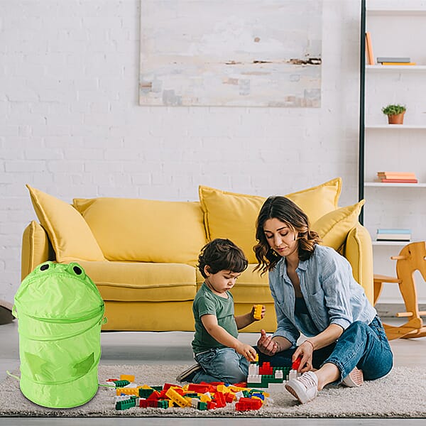 Set of 2 Cute Dog Cartoon Animal Folding Basket in Blue (38x58cm)