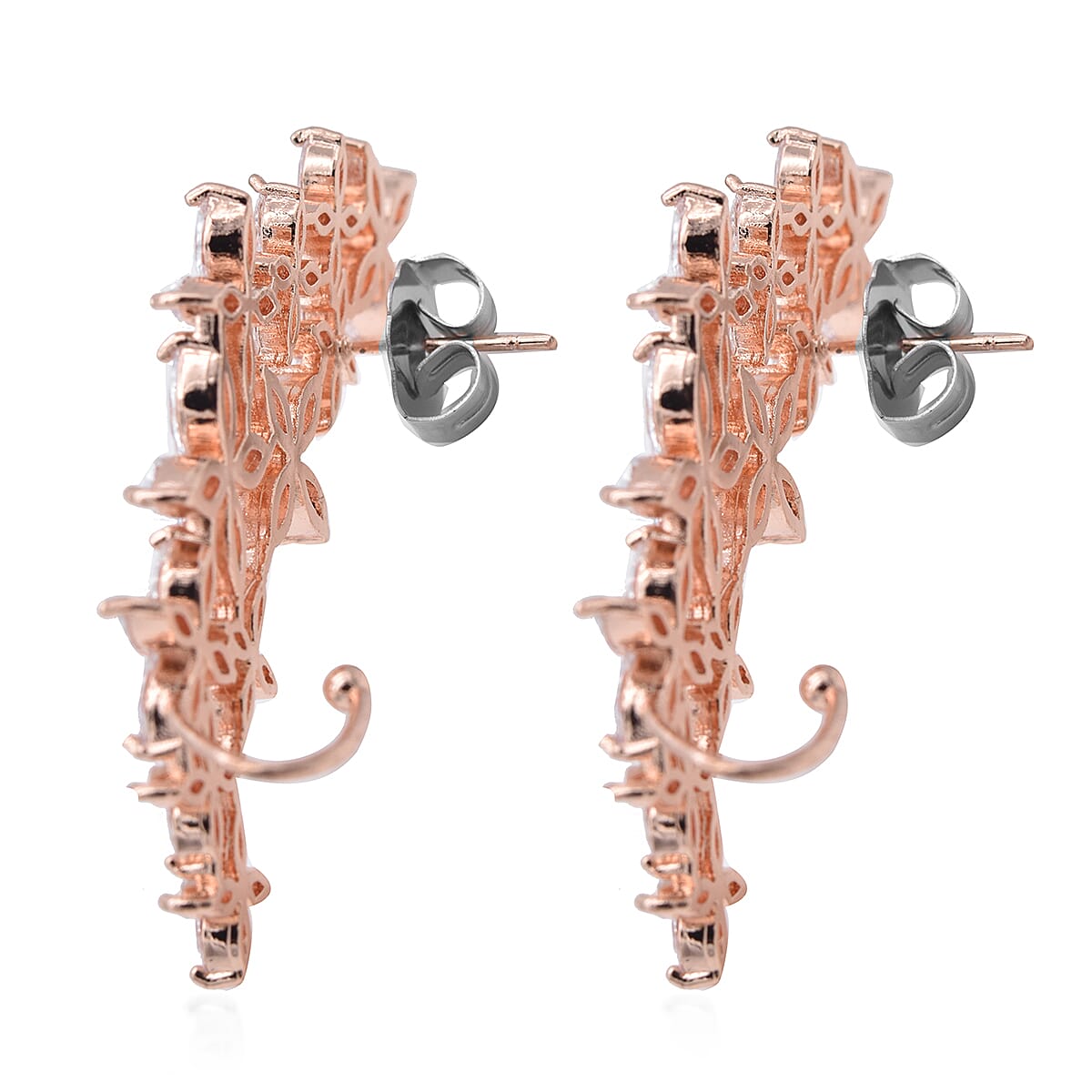 Simulated Diamond Ear Cuff and Studs