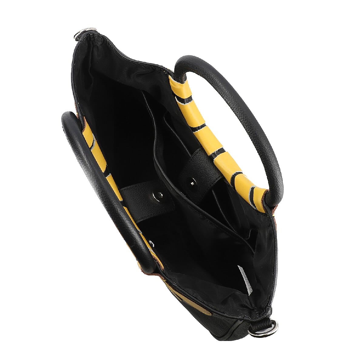 100% Genuine Leather Satchel Bag with Detacheable Shoulder Strap (Size 35x24x9 Cm) - Black